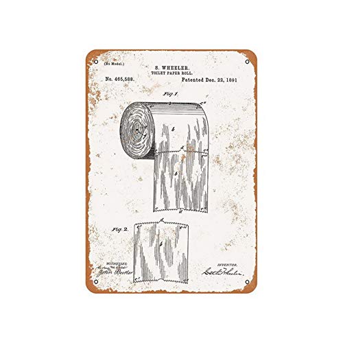 Street Fashion Wallpaper - Vintage Tin Metal Sign Toilet Paper