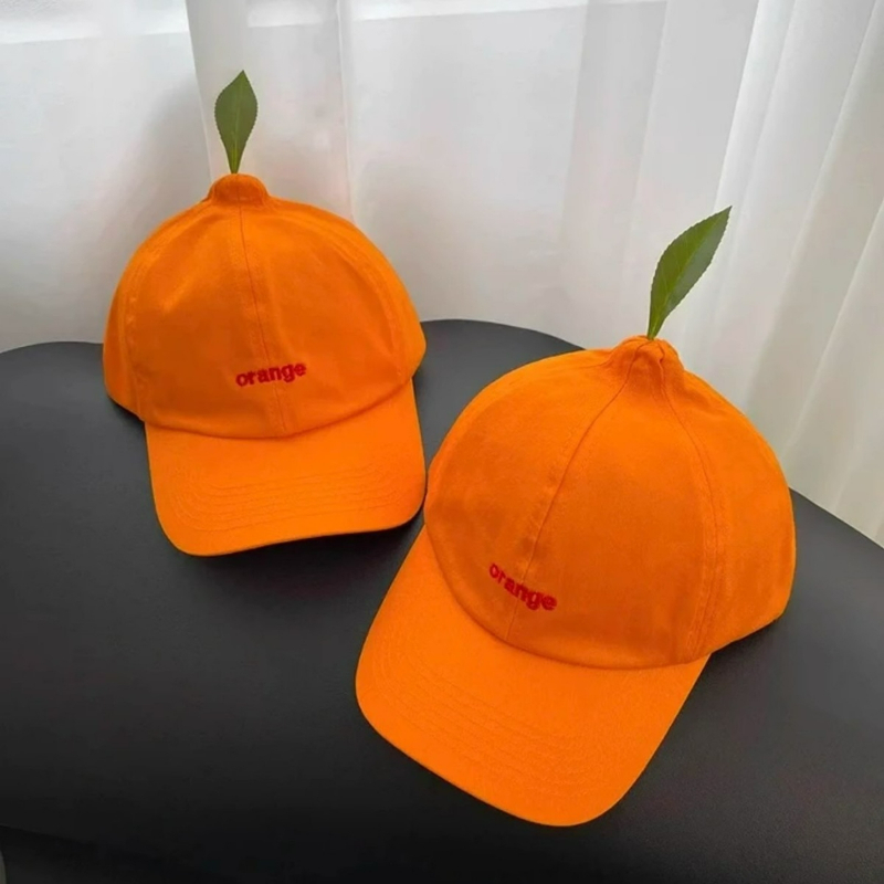 Cartoon Orange Unisex Cap Casu - đánh giá và giá Street Fashion Hats