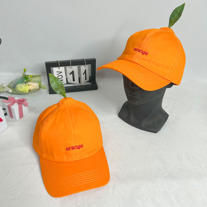 Cartoon Orange Unisex Cap Casu - đánh giá và giá Street Fashion Hats