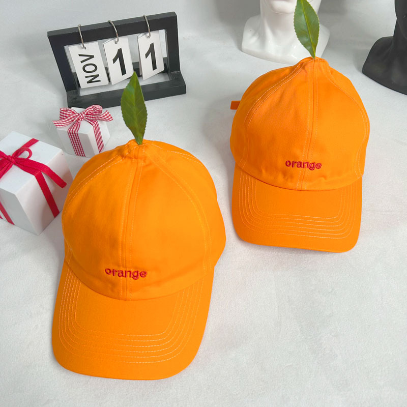 Cartoon Orange Unisex Cap Casu - đánh giá và giá Street Fashion Hats