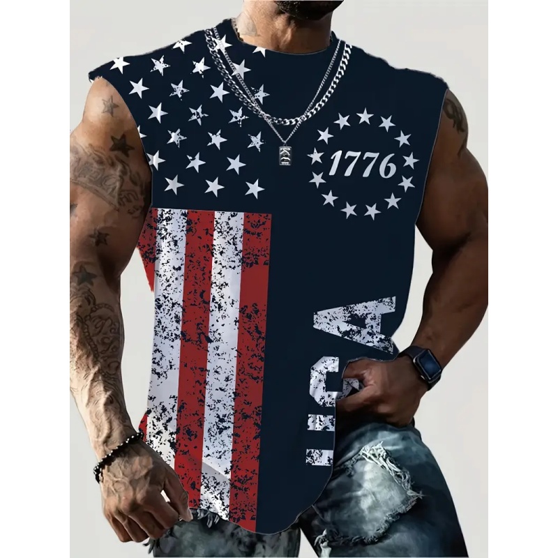 3D Print American Flag Tank To - đánh giá và giá Street Fashion Usa