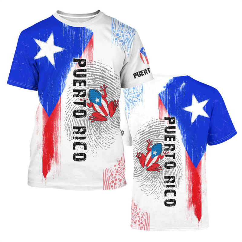 2025 New Puerto Rico Flag Grap - đánh giá và giá Street Fashion Usa