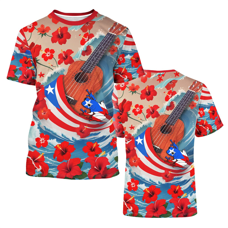 2025 New Puerto Rico Flag Grap - đánh giá và giá Street Fashion Usa
