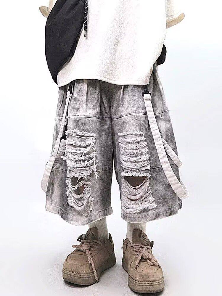 Retro Hip-hop Men's Ripped Jea - đánh giá và giá Street Fashion American